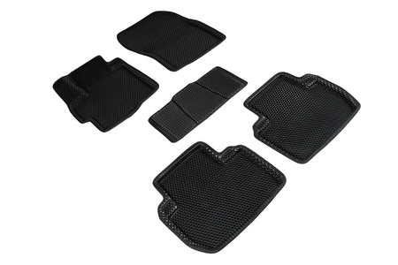 3D EVA коврики в салон черные Seintex ромб для Mitsubishi Outlander (2012-2023) 95239
