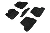 3D EVA коврики в салон черные Seintex соты для Ford Focus МКПП (2015-2019)