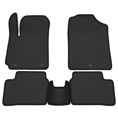 Коврики в салон резиновые EVA ромб с черным кантом для Kia Picanto (2011-2017) 9021050201