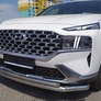 Защита переднего бампера двойная UKO для Hyundai Santa Fe (2021-2024)