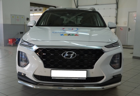 Защита переднего бампера UKO для Hyundai Santa Fe (2018-2021) HYSF.18.02