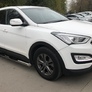 Пороги труба с проступью UKO для Hyundai Santa Fe (2012-2015)