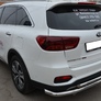 Защита заднего бампера угловая двойная большая UKO для Kia Sorento Prime (2015-2018)