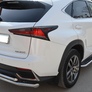 Защита заднего бампера двойная UKO для Lexus NX (2017-2021)