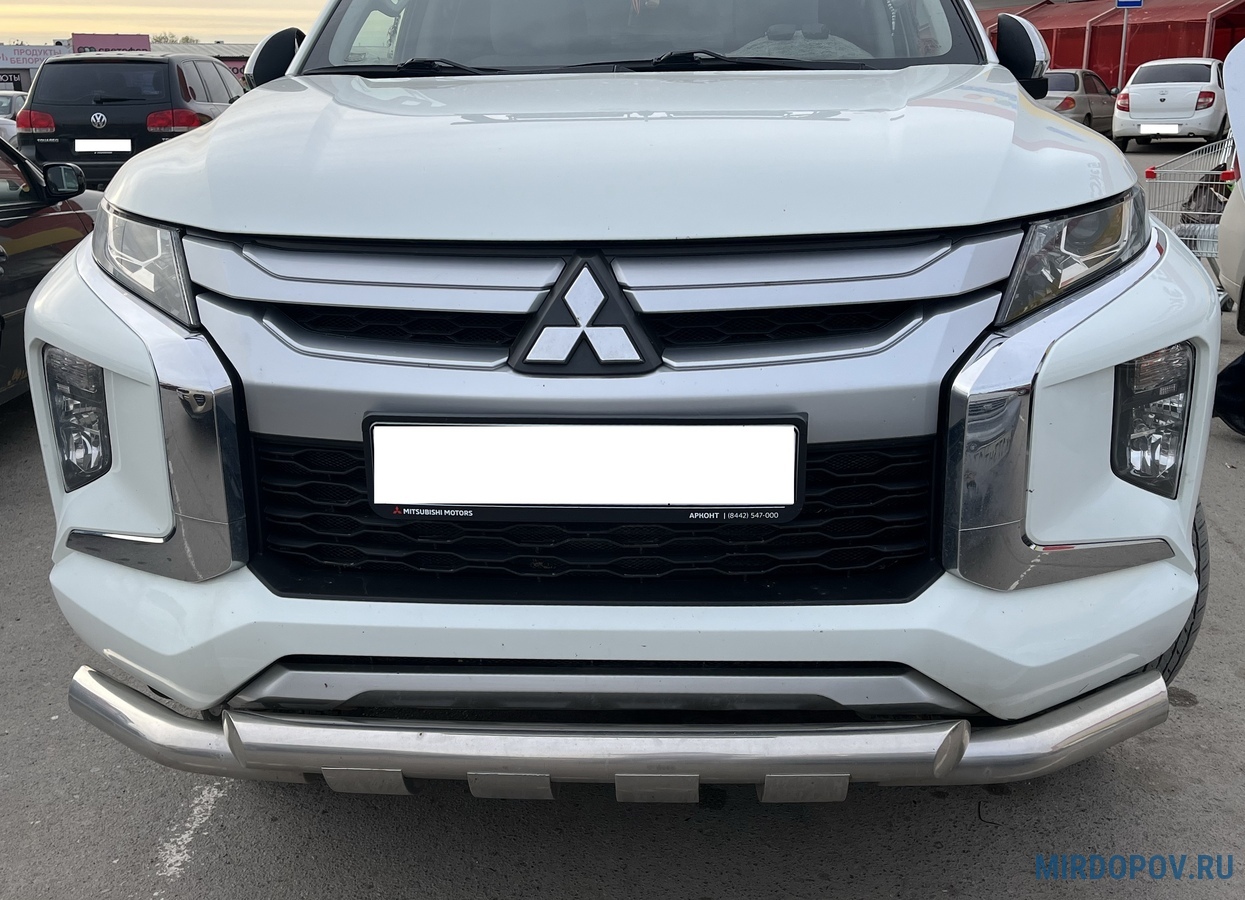 Защита переднего бампера (G) UKO для Mitsubishi L200 (2019-2024) №  MSL200.19.05 - купить по лучшей цене на mirdopov.ru