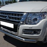 Защита переднего бампера UKO для Mitsubishi Pajero IV (2006-2018)