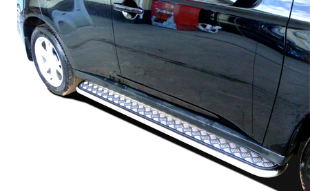 Пороги с накладным листом UKO для Mitsubishi Outlander (2014-2015) MSO.14.41