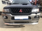 Защита переднего бампера UKO для Mitsubishi Pajero Sport (1998-2008)