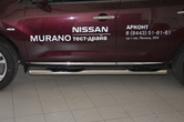 Пороги труба с проступью UKO для Nissan Murano (2016-2023)