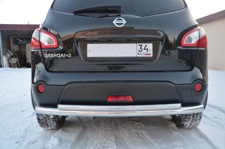 Защита заднего бампера двойная UKO для Nissan Qashqai (2010-2014) NQ.11.16