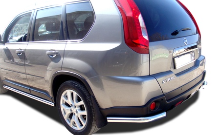 Защита заднего бампера угловая UKO для Nissan X-Trail (2007-2010) NXT.07.17