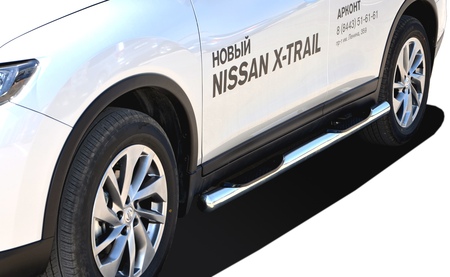 Пороги труба с проступью UKO для Nissan X-Trail (2018-2023) NXT.18.93