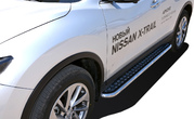 Пороги с накладным листом UKO для Nissan X-Trail (2018-2023)