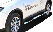 Пороги труба с проступью UKO для Nissan X-Trail (2018-2023)