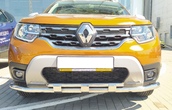 Защита переднего бампера двойная с перемычками UKO для Renault Duster (2021-2024)