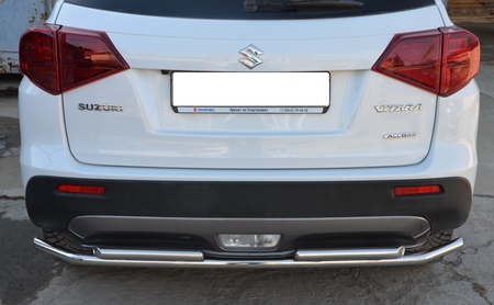Защита заднего бампера двойная UKO для Suzuki Vitara (2019-2025) SV.19.17