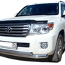 Защита переднего бампера двойная UKO для Toyota Land Cruiser 200 (2012-2015)