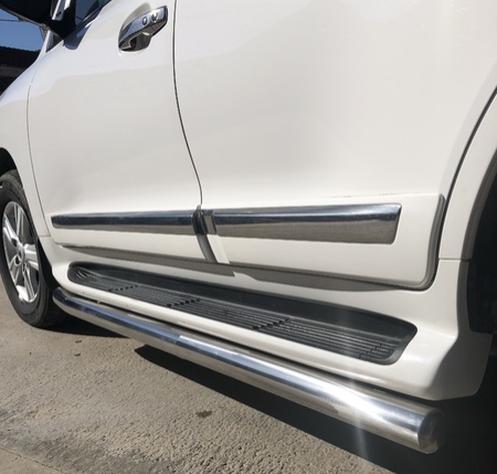 Защита штатного порога UKO для Toyota Land Cruiser 200 TRD (2019-2021) TLCTRD200.19.33