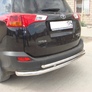 Защита заднего бампера двойная UKO для Toyota RAV4 (2012-2015)