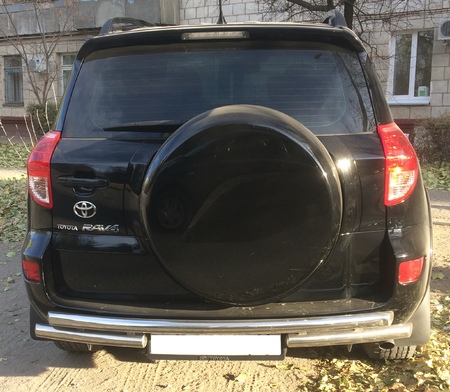 Защита заднего бампера двойная UKO для Toyota RAV4 (2010-2012) TRAV.10.16