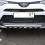 Защита переднего бампера с декором UKO для Toyota RAV4 (2015-2019)