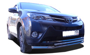 Защита переднего бампера двойная UKO для Toyota RAV4 (2012-2015)