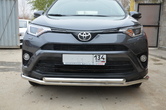 Защита переднего бампера двойная UKO для Toyota RAV4 (2015-2019)