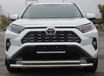 Защита переднего бампера двойная UKO для Toyota RAV4 (2019-2024)