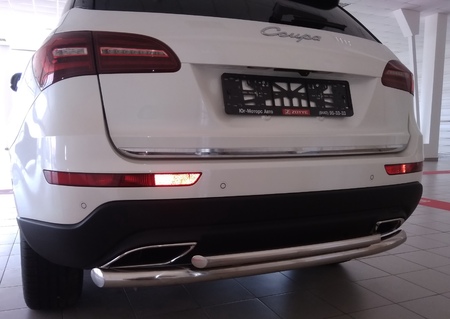 Защита заднего бампера двойная UKO для Zotye Coupa (2018-2021) ZTC.18.16