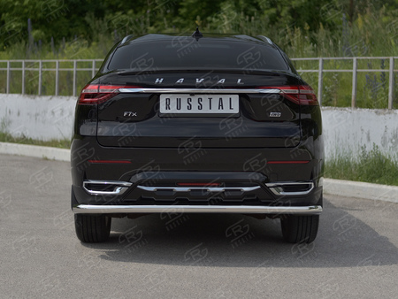 Защита заднего бампера d63 секции RUSSTAL для Haval F7 (2019-2021) HF7XZ-003841