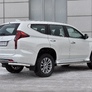 Защита заднего бампера уголки d63 секции RUSSTAL для Mitsubishi Pajero Sport (2021-2024)