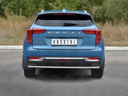 Защита заднего бампера d42 секции RUSSTAL для Haval Jolion (2021-2023) HJOLZ-003992