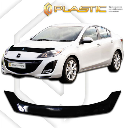 Дефлектор капота CA Plastic Classic для Mazda 3 седан (2009-2013) 2010010104979