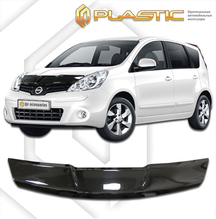 Дефлектор капота CA Plastic Classic для Nissan Note (2010-2014) 2010010106140