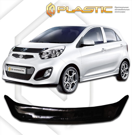 Дефлектор капота CA Plastic Classic для Kia Picanto 3D (2011-2017) 2010010106393
