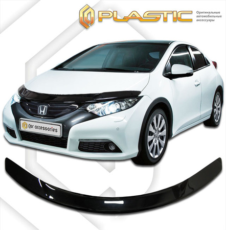 Дефлектор капота CA Plastic Classic для Honda Civic 5D (2012-2016) 2010010109349