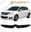 Дефлектор капота CA Plastic Classic для Citroen C4 хетчбэк (2011-2015).