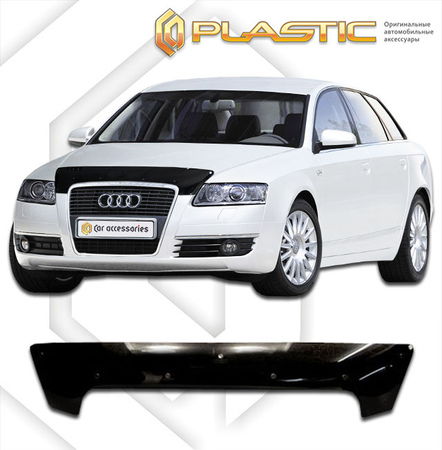 Дефлектор капота CA Plastic Classic для Audi A6 универсал (2005-2011) 2010010111854