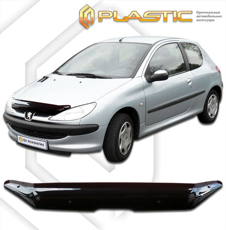 Дефлектор капота CA Plastic Classic для Peugeot 206 хэтчбек (2003-2009) 2010010112646