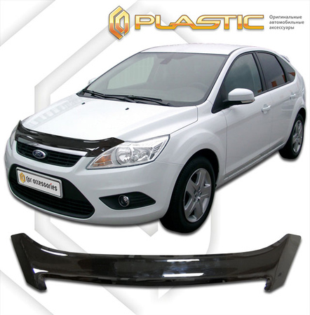 Дефлектор капота CA Plastic Classic для Ford Focus 2 хэтчбэк (2008-2011) 2010010114169