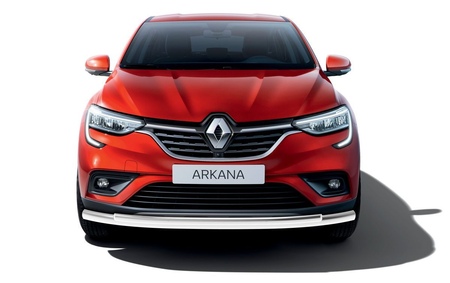 Защита переднего бампера 57+42мм Rival для Renault Arkana (2019-2024) R.4705.001