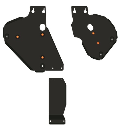 Защита топливного бака и редуктора (сталь) Alfeco для Audi Q7 S Line (2015-2020) ALF3043st