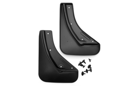 Брызговики задние Frosch в пакете для Skoda Karoq с расширителями арок (2020-2025) NLF.A0N032.E13