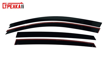 Дефлекторы боковых окон аэродинамические Стрелка11 для Renault Arkana (2019-2024) 2D071-4.S11