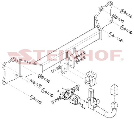 Фаркоп Steinhof с быстросъемным шаром для Audi Q8 (2018-2024) A-116