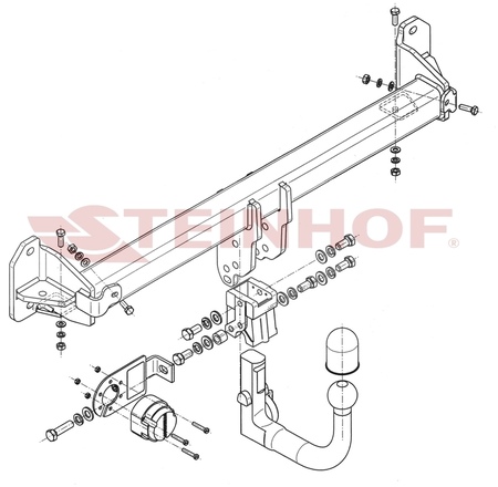 Фаркоп Steinhof с быстросъемным шаром для BMW 7 Series (2008-2015) B-079
