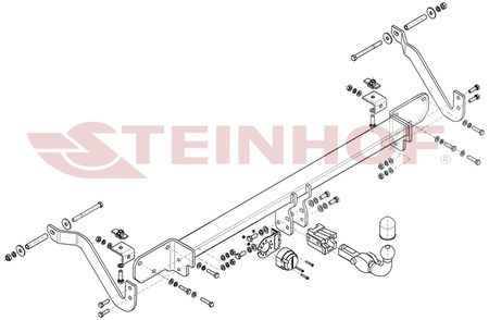 Фаркоп Steinhof с быстросъемным шаром для Citroen Jumper фургон/микроавтобус (2006-2023) F-081