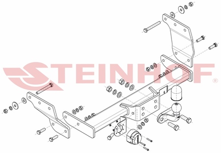 Фаркоп Steinhof для Ford Transit фургон без ступеньки (2000-2014) F-294