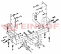 Фаркоп Steinhof для Renault Master шасси двойные колеса (2010-2024)