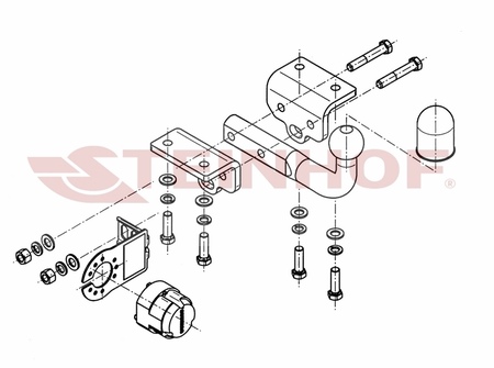 Фаркоп Steinhof для Volkswagen Amarok (2010-2023) V-020